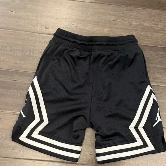 Jordan Black Athletic Shorts with White Stripes - Picture 3 of 3